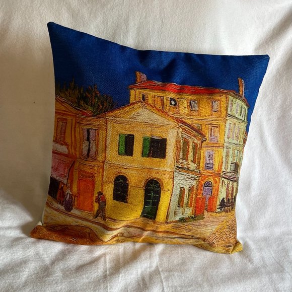 4 - Van Gogh Inspired Decorative Square Throw Pillow Covers 17” x 17” - Picture 2 of 13